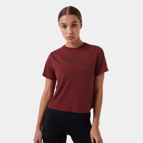 REC GEN - Women's Oxy Edge Crop Tee - Dk Cherry