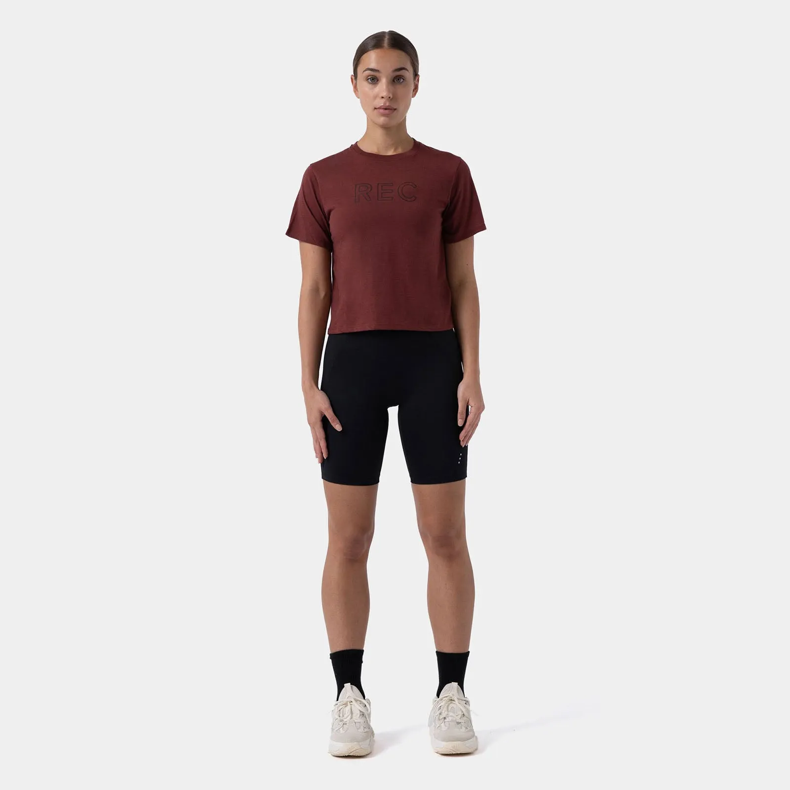 REC GEN - Women's Oxy Edge Crop Tee - Dk Cherry