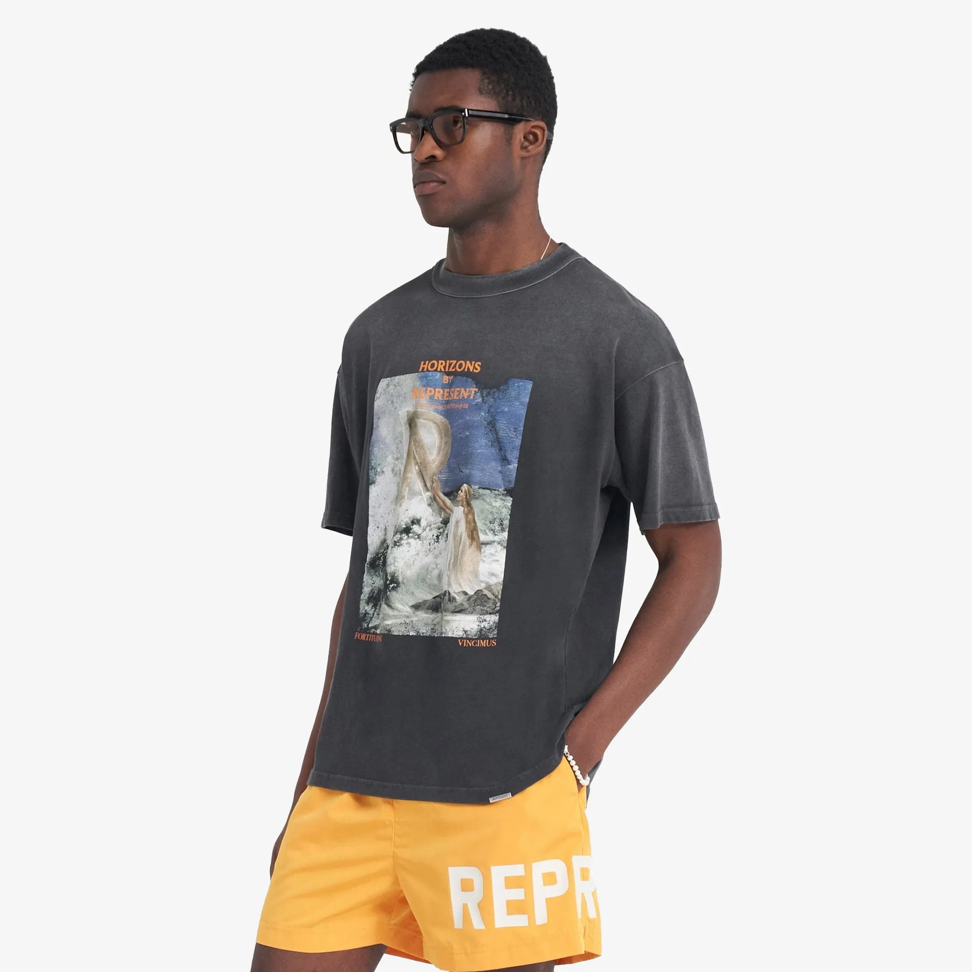 REPRESENT | HIGHER TRUTH T-SHIRT { AGED BLACK