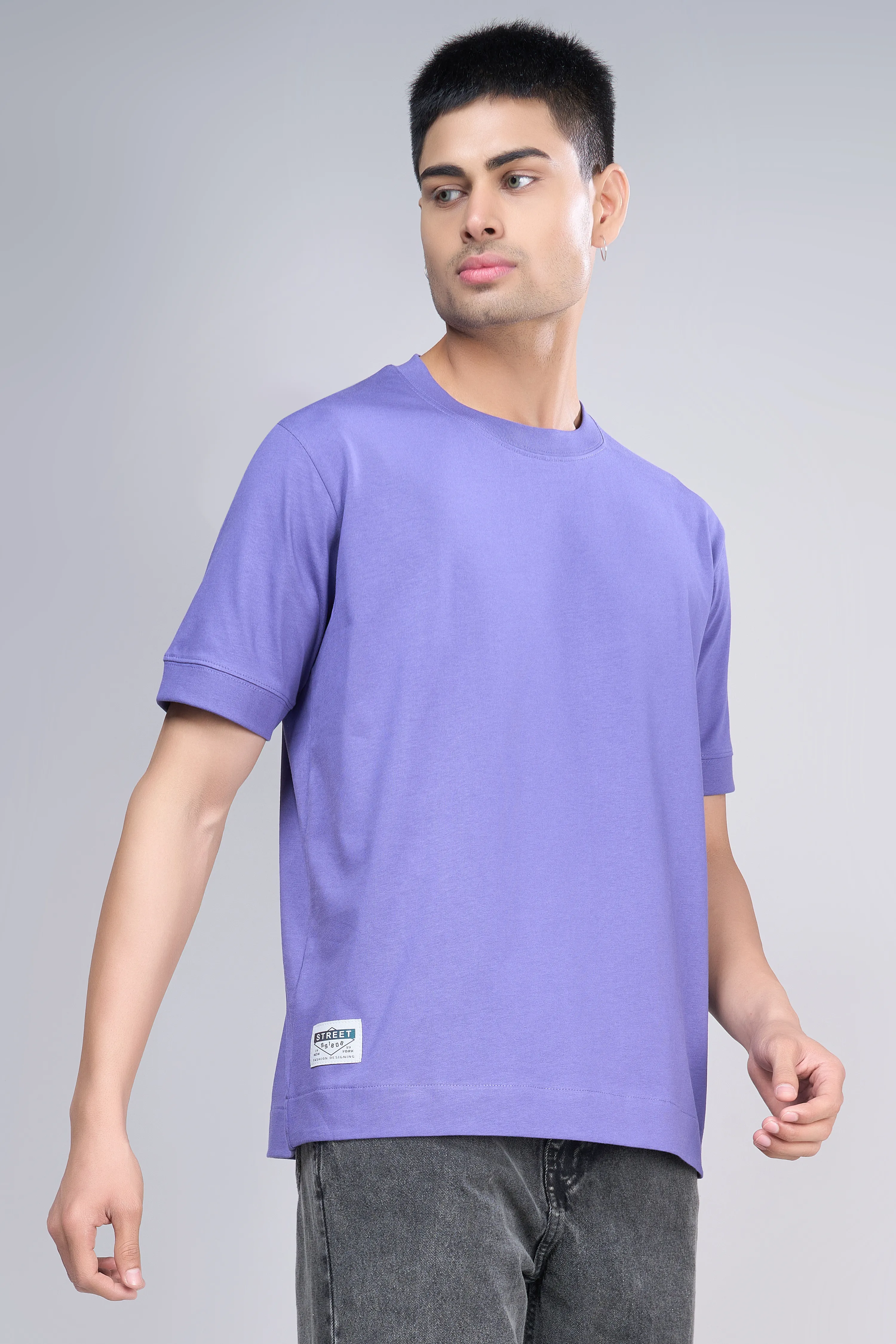 Rich Violet - Oversized drop shoulder