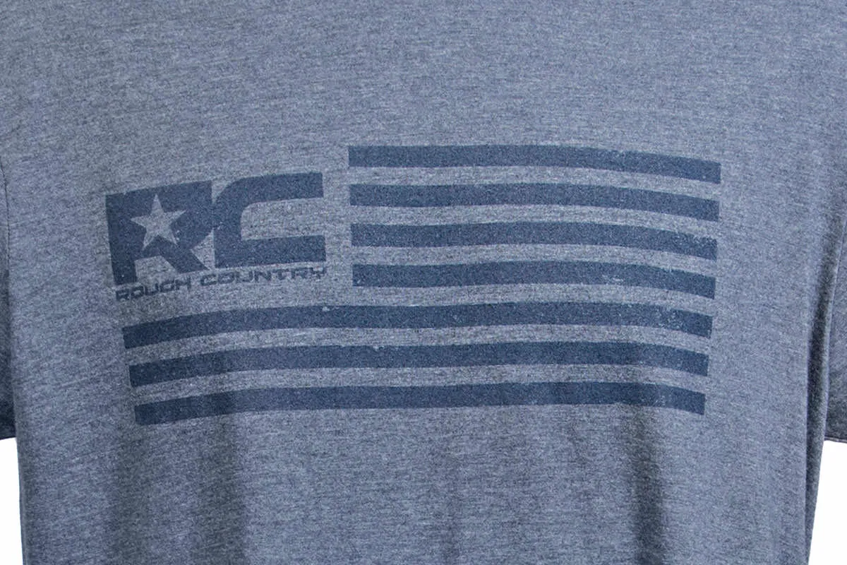 Rough Country T-Shirt - American Flag - Blue - SM