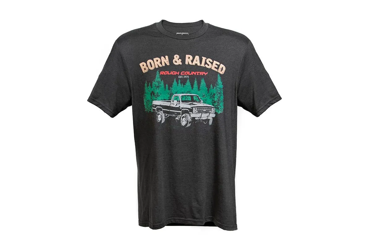 Rough Country T-Shirt - Born & Raised - Black - LG