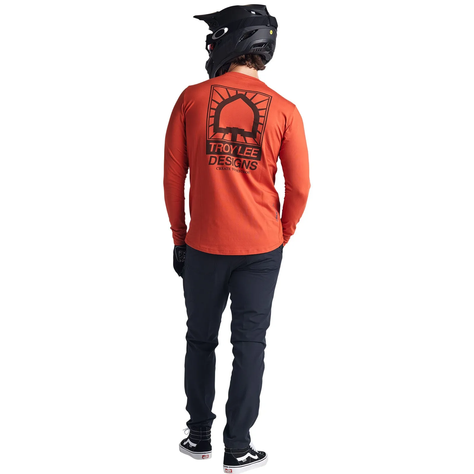 Ruckus Long Sleeve Ride Tee Create To Destroy Brick