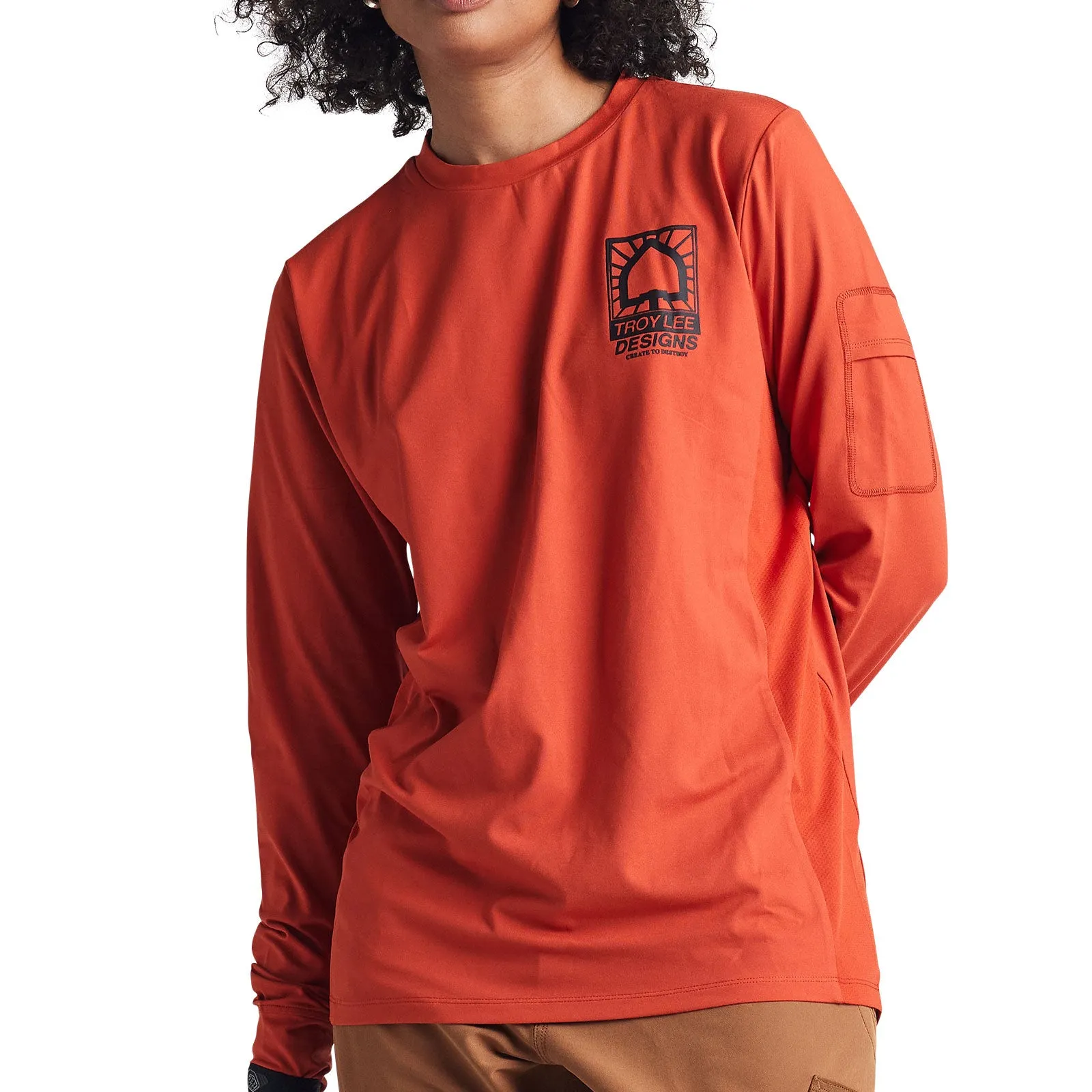 Ruckus Long Sleeve Ride Tee Create To Destroy Brick