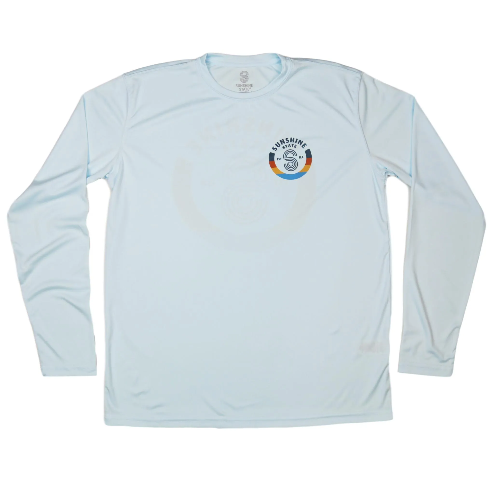 S BADGE MENS SOLAR PERFORMANCE SHIRT - ICE BLUE