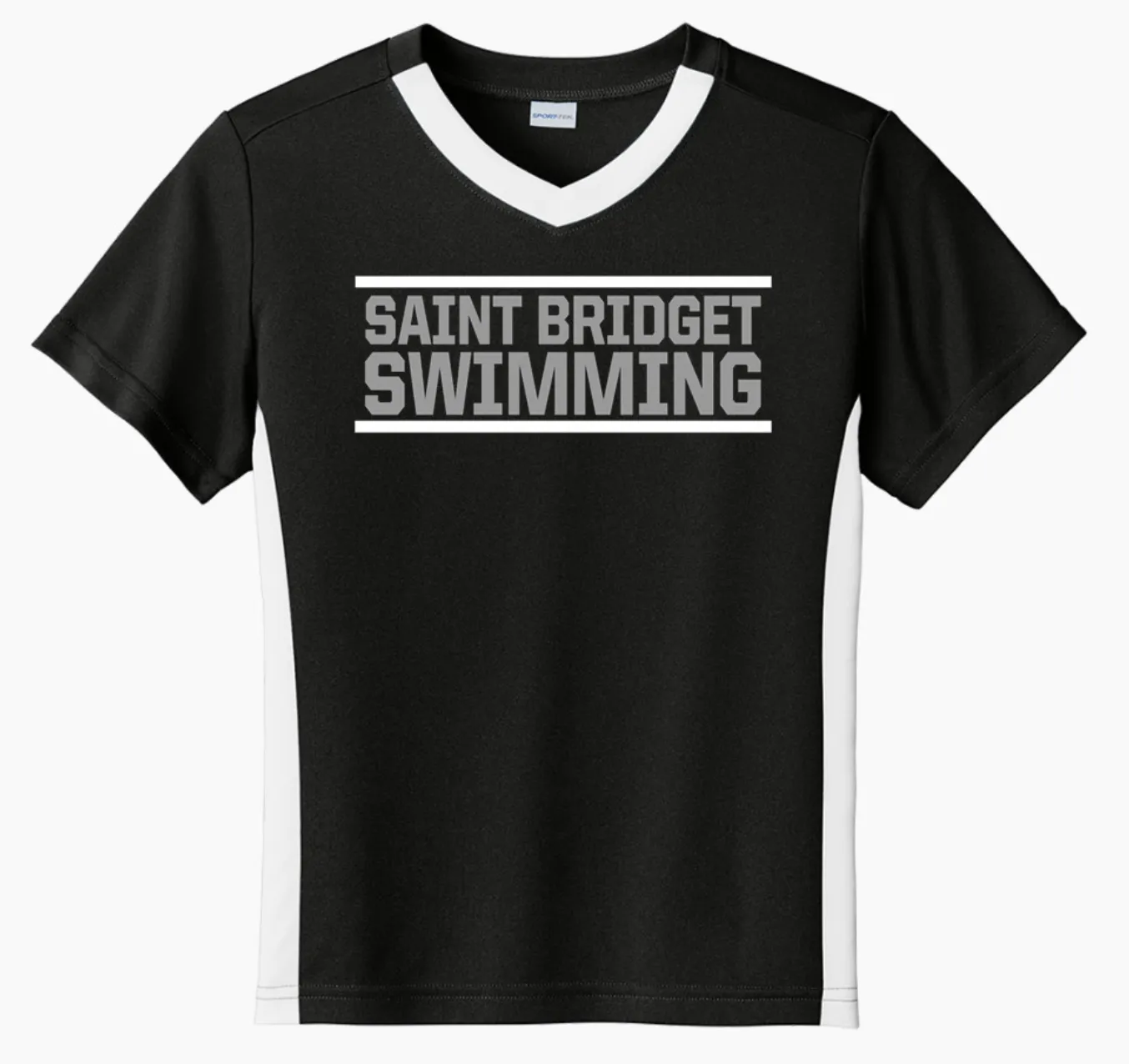 Saint Bridget Swimming Sport-Tek Youth Competitor United Short-Sleeve V-Neck Tee