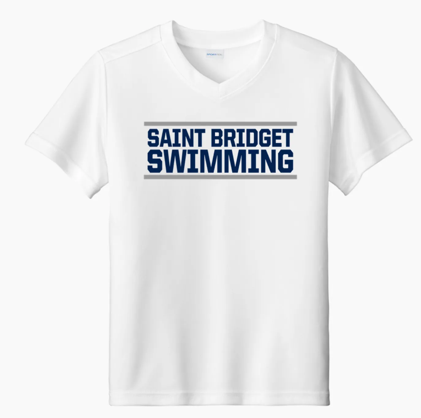 Saint Bridget Swimming Sport-Tek Youth Competitor United Short-Sleeve V-Neck Tee