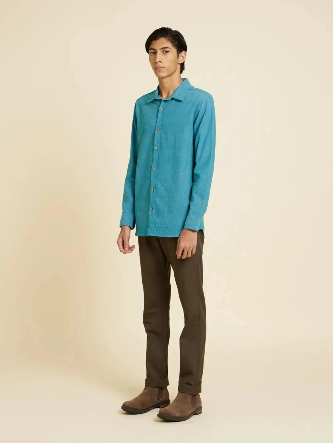 Serene Bondi Blue Handloom Shirt