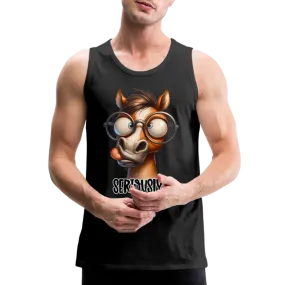 Seriously? Men's Premium Tank Top (Funny Horse)