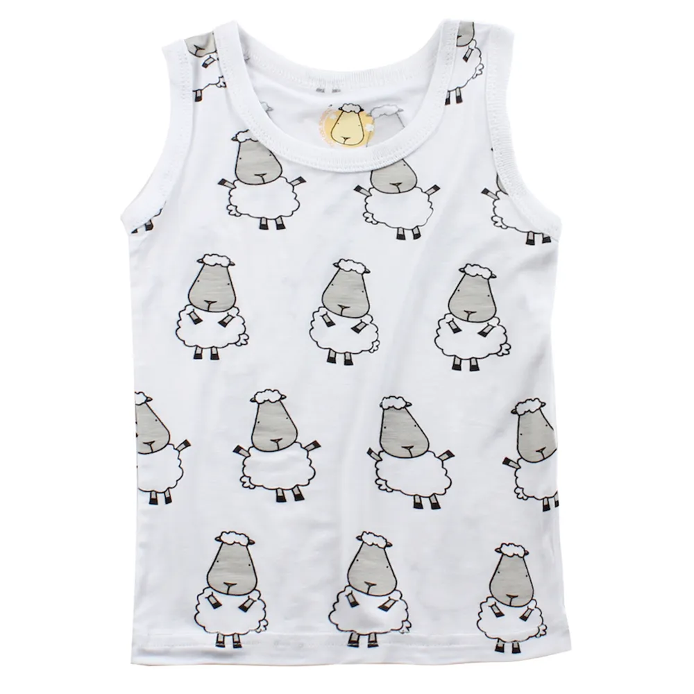 Sleeveless Shirt White Big Sheepz