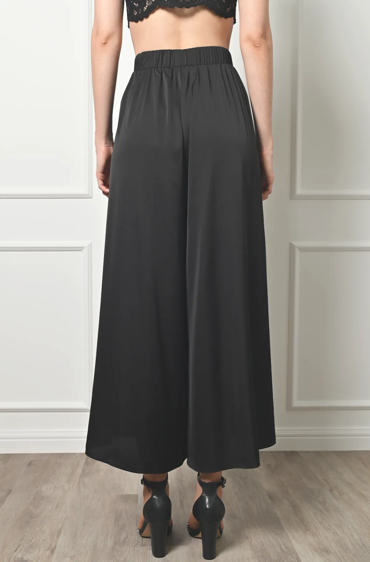 Sophia Matte Satin Fluid Long Pants