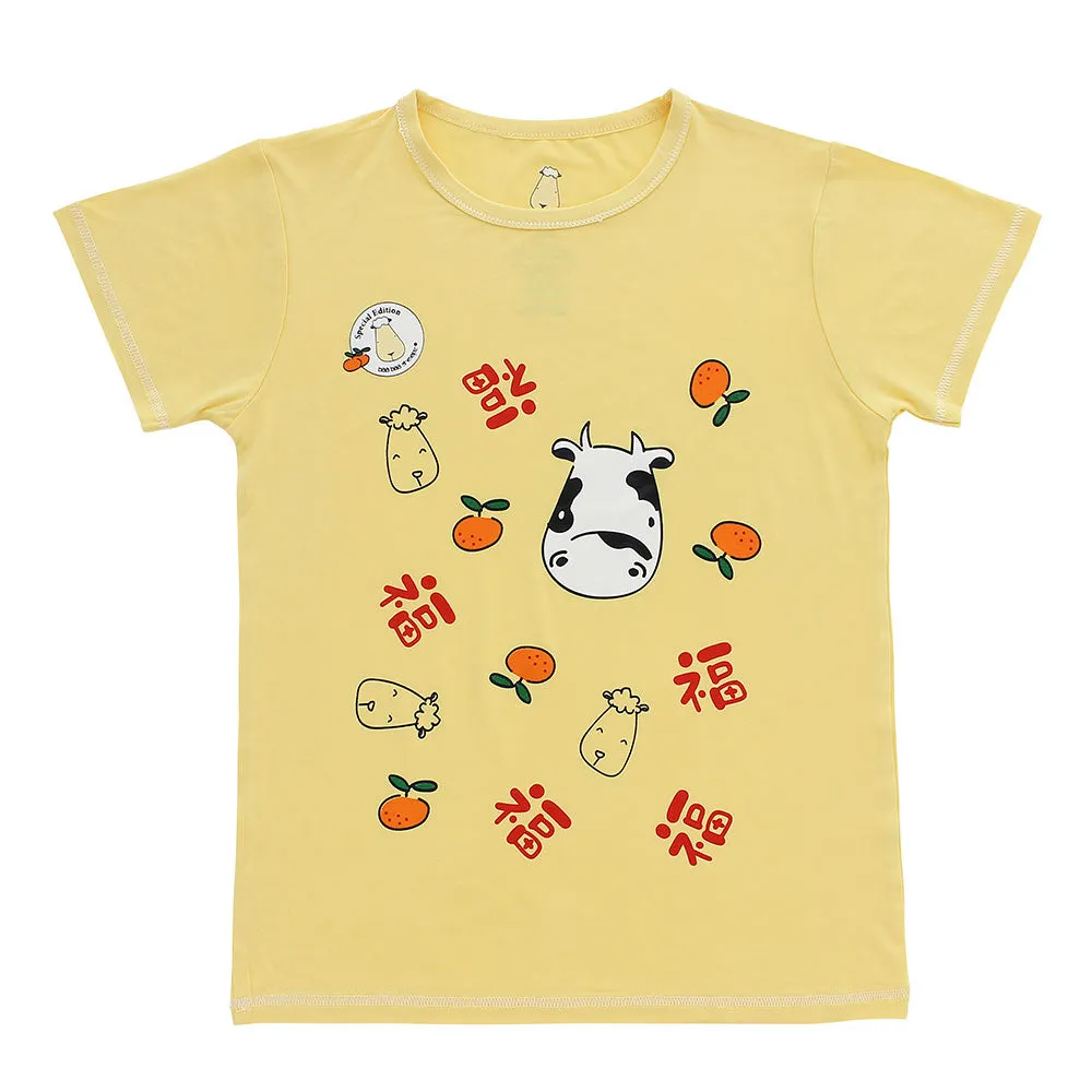 SPECIAL EDITION - Unisex Short Sleeve T-Shirt Moo Moo New Year Yellow