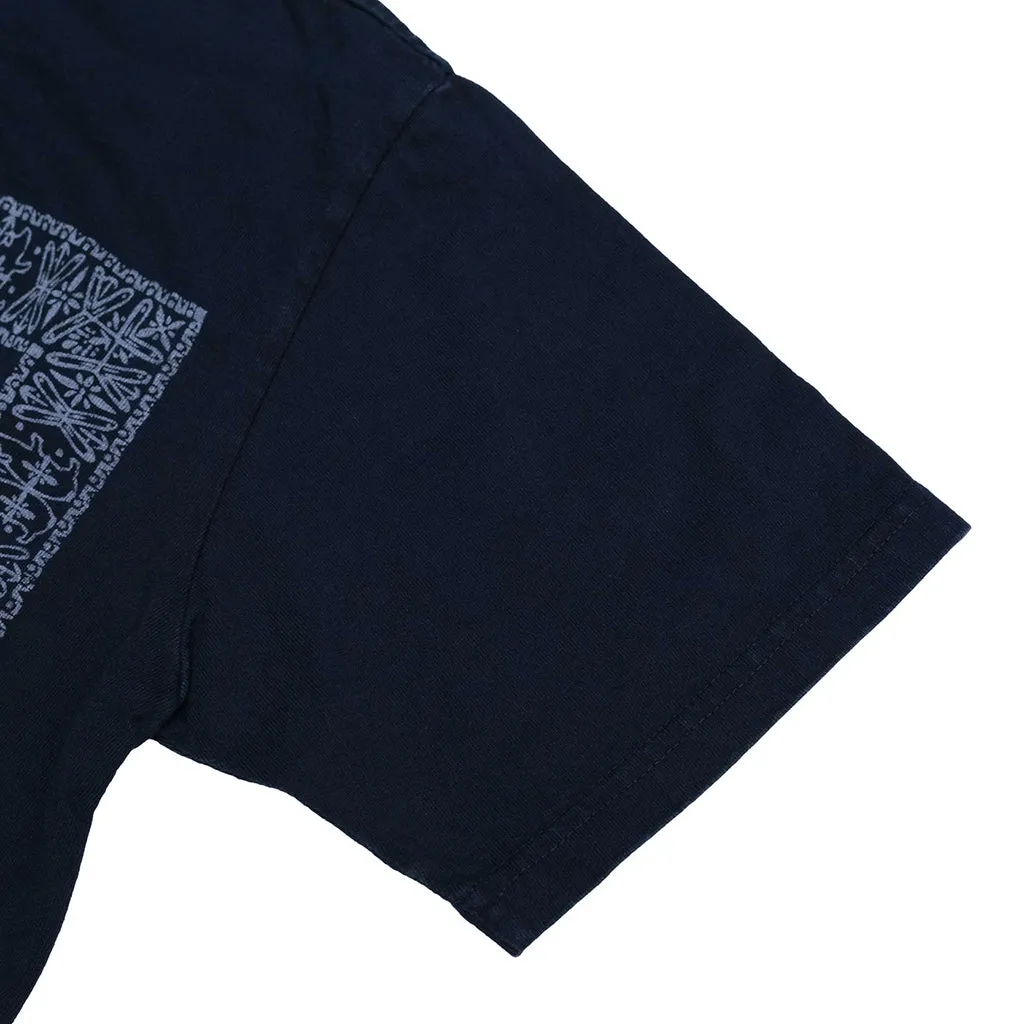 Studio D'Artisan "Bandana" Indigo Logo Print Tee