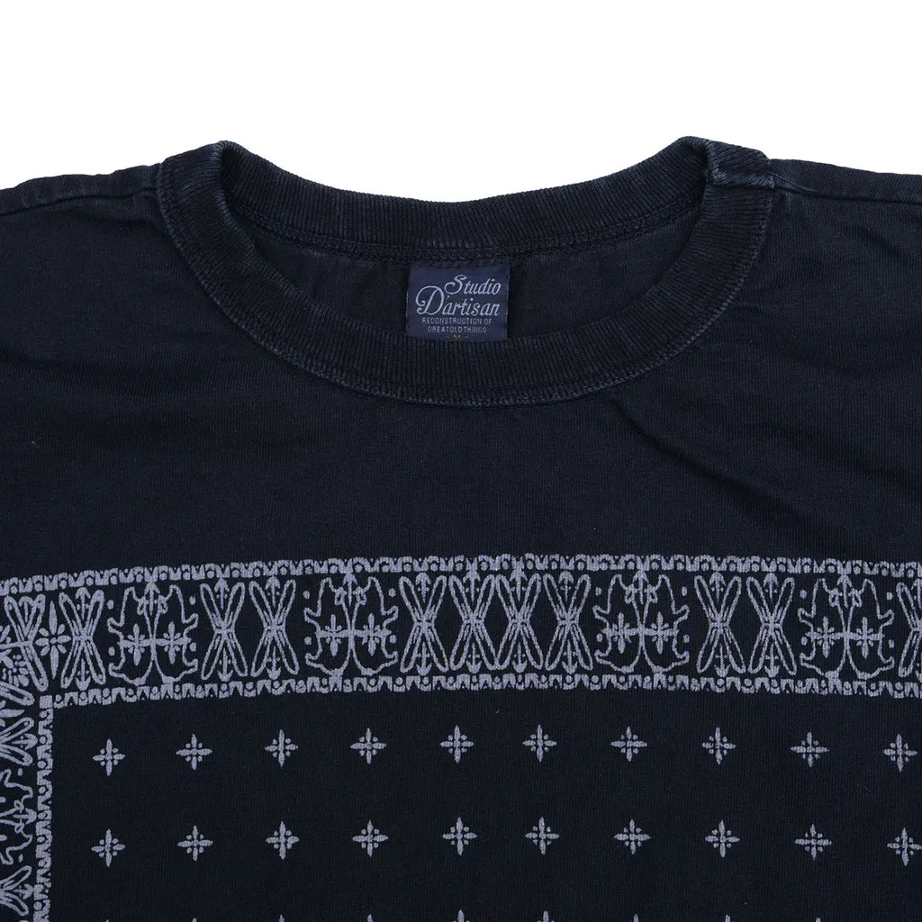 Studio D'Artisan "Bandana" Indigo Logo Print Tee