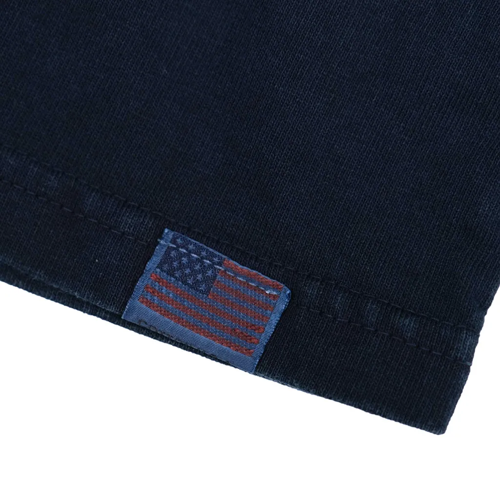 Studio D'Artisan "Bandana" Indigo Logo Print Tee