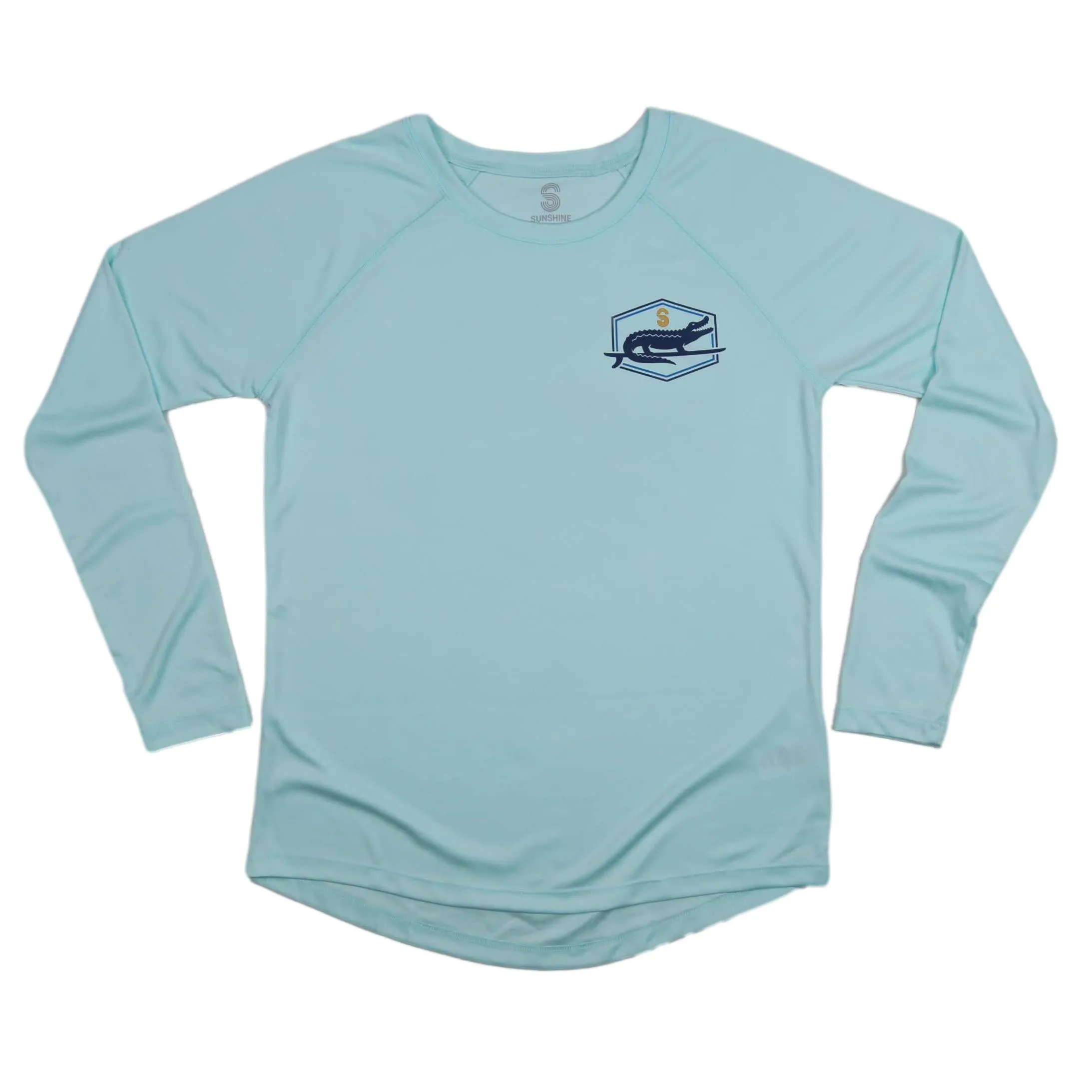 SURF GATOR BADGE LADIES SOLAR PERFORMANCE SHIRT - SEAFOAM