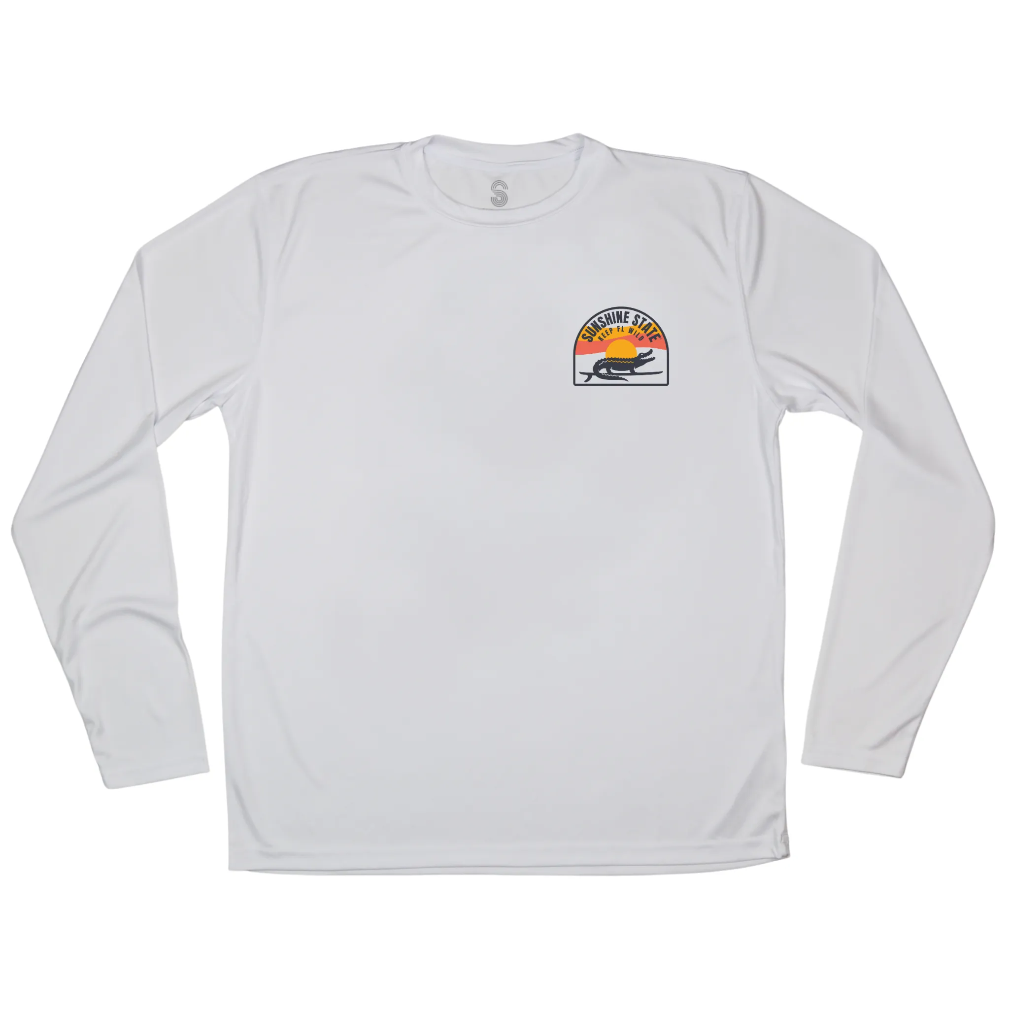 SURFING GATOR SOLAR PERFORMANCE SHIRT - WHITE