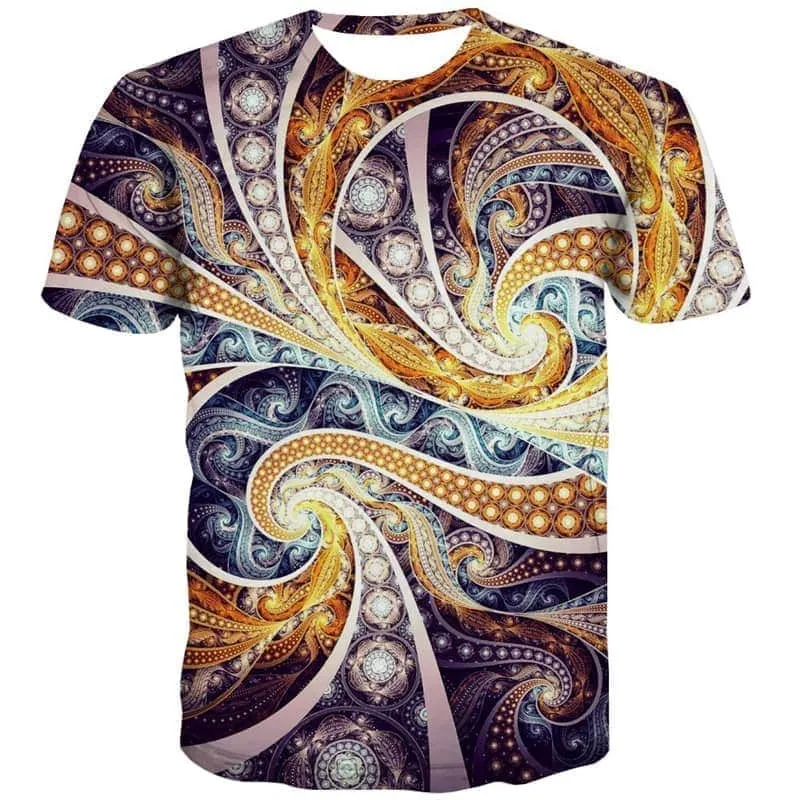 t shirt abstract  personality Cool  art costume fun geometric colorful art man Casual