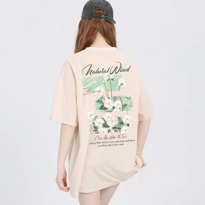 T-shirt summer pure cotton half sleeved