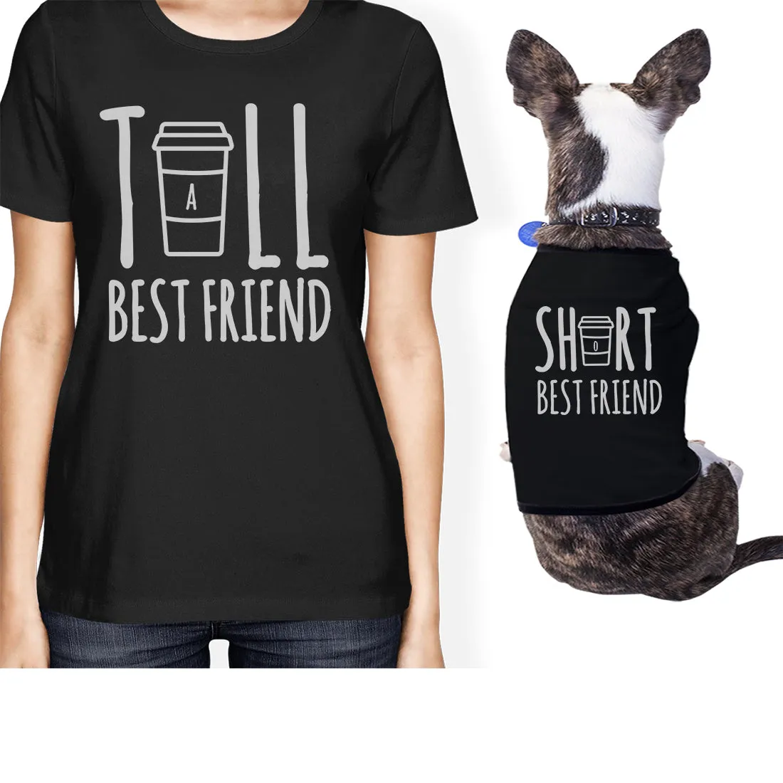 Tall Short Cup Small Pet Owner Matching Gift Outfits Womens Tshirts