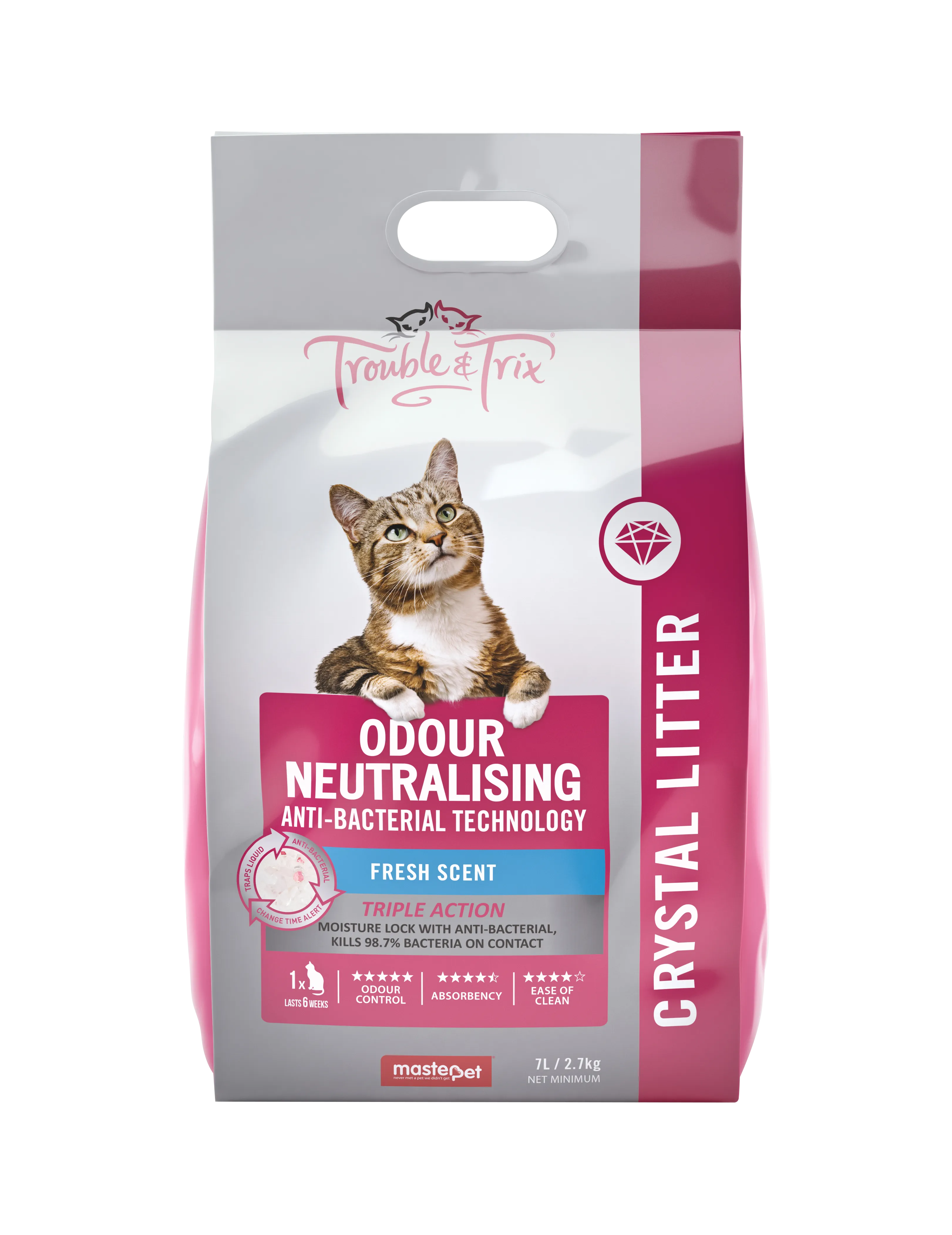 T&T Odour Neutralising Anti-Bac Cat Litter Crystals 7L