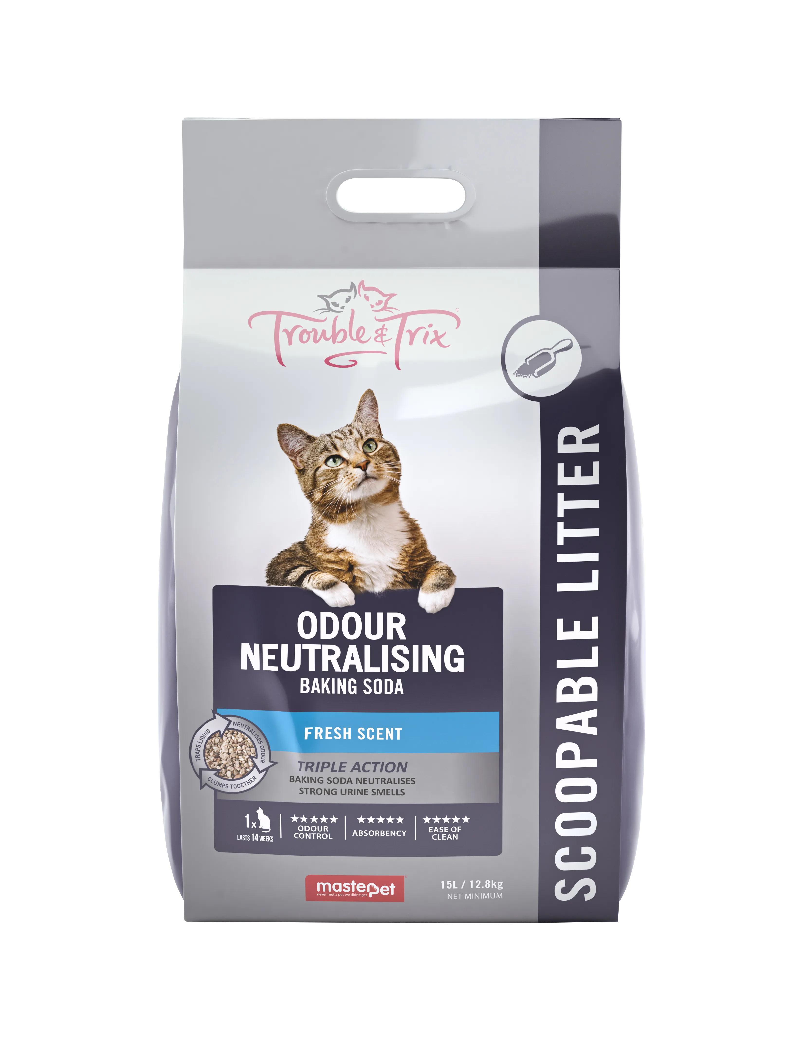 T&T Odour Neutralising   Baking Soda Cat Litter 15L