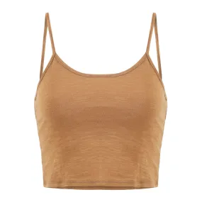 Tegan Cotton Cami Tank - Camel