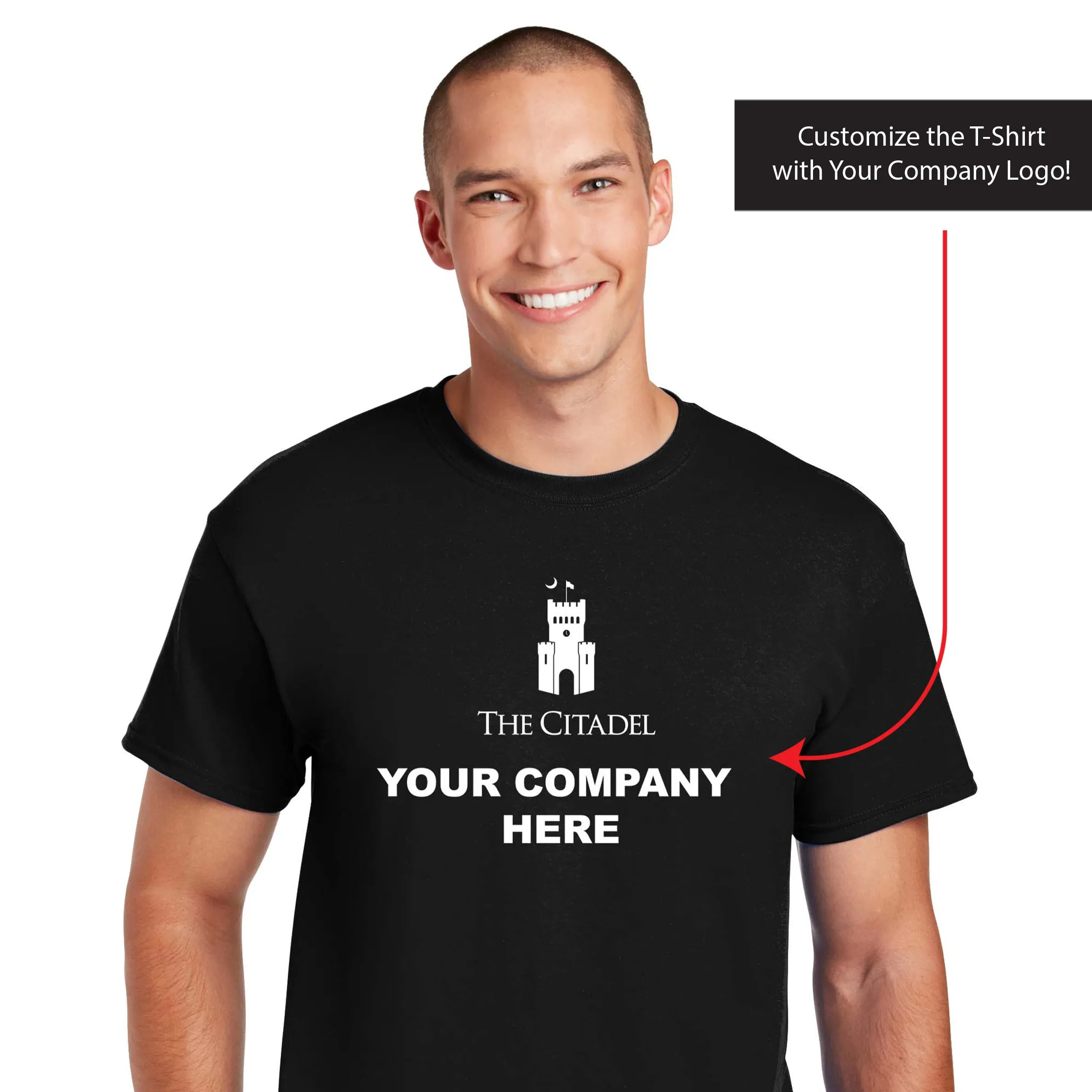 The Citadel, Barracks logo with Your Company,  DryBlend T-Shirt