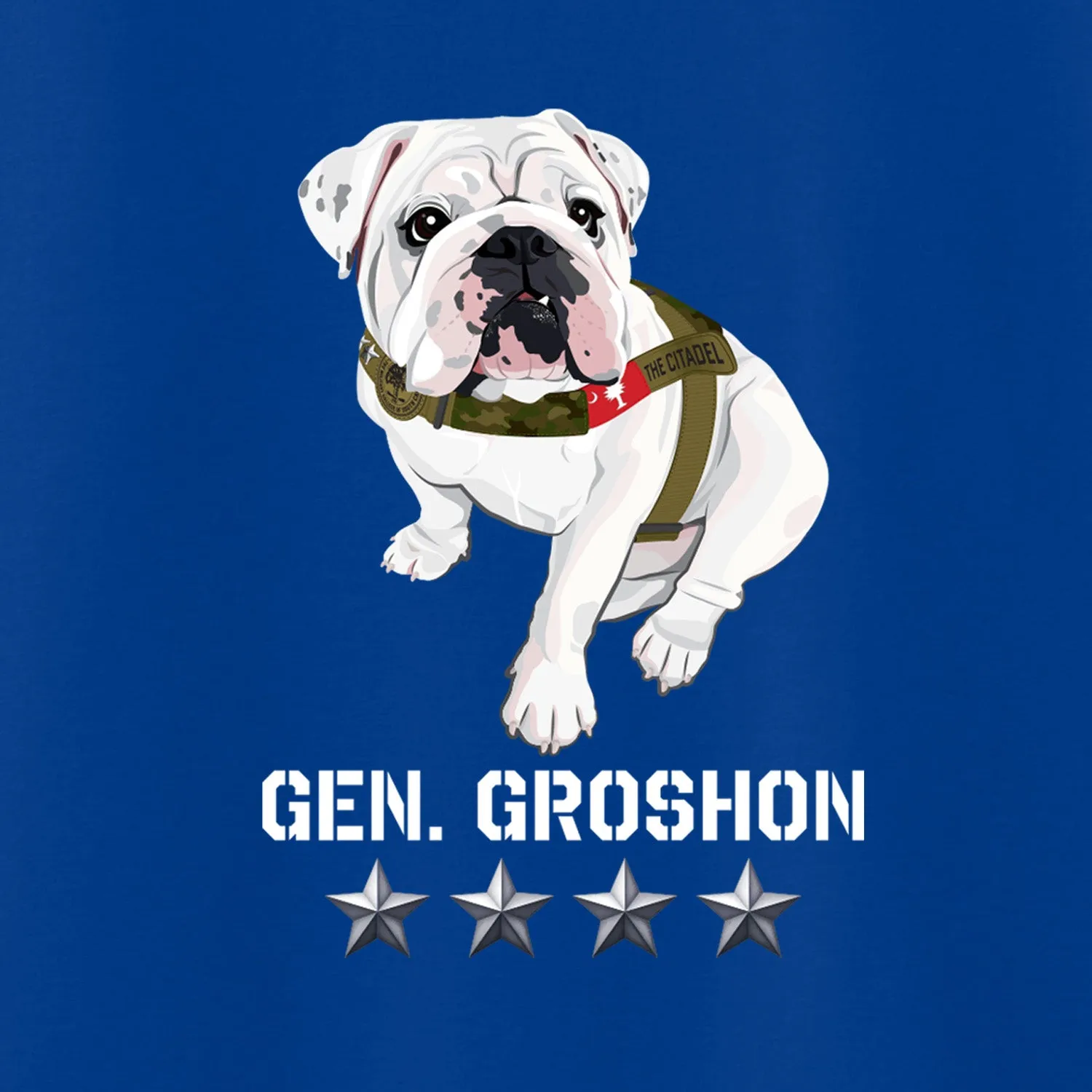 The Citadel Mascot Bulldog, General Groshon AKA G3 DryBlend T-Shirt