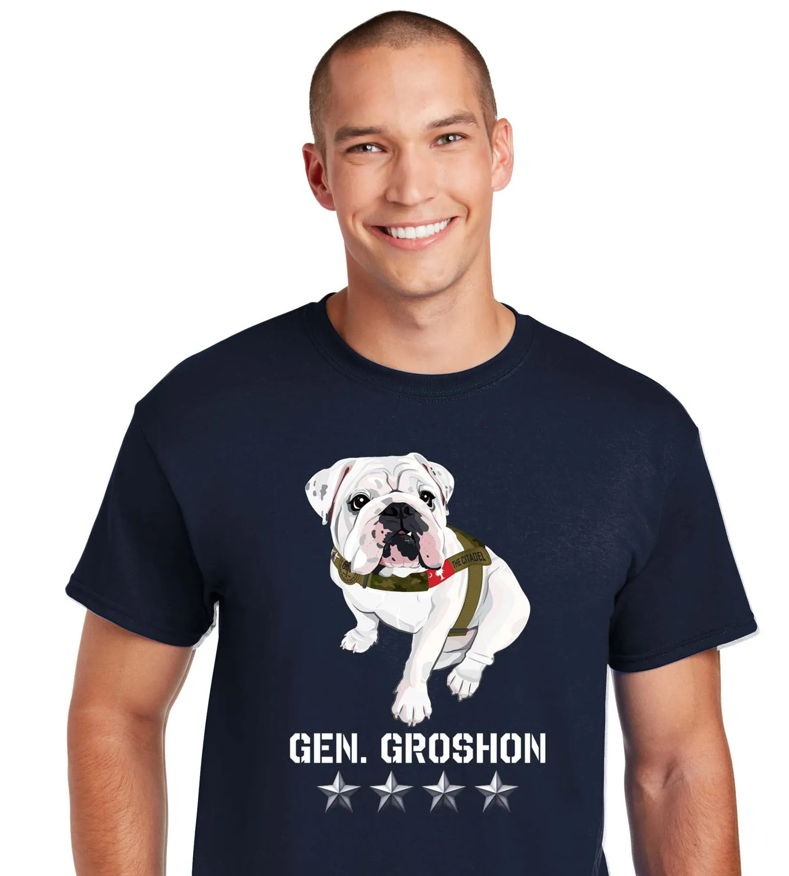 The Citadel Mascot Bulldog, General Groshon AKA G3 DryBlend T-Shirt