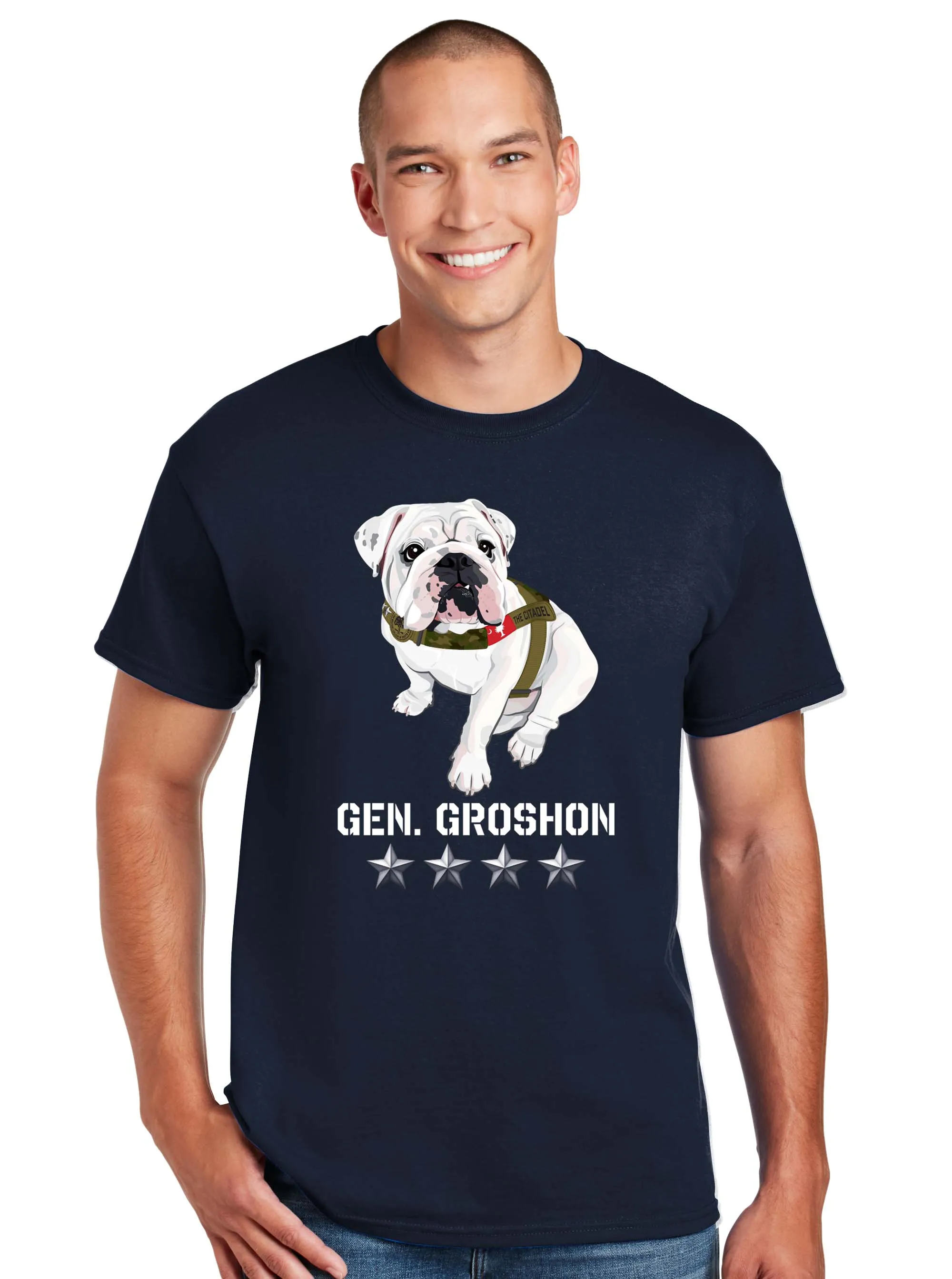 The Citadel Mascot Bulldog, General Groshon AKA G3 DryBlend T-Shirt