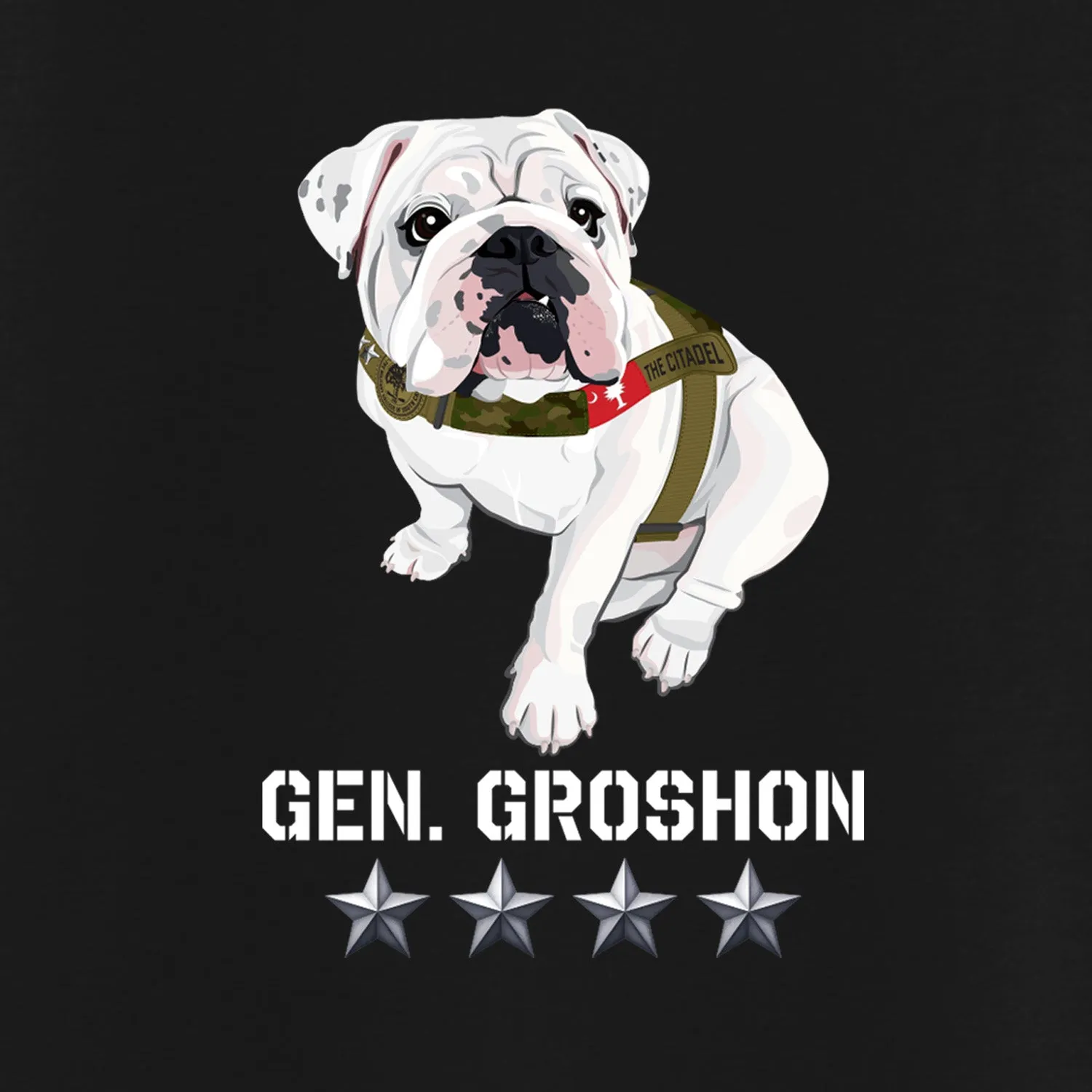 The Citadel Mascot Bulldog, General Groshon AKA G3 DryBlend T-Shirt