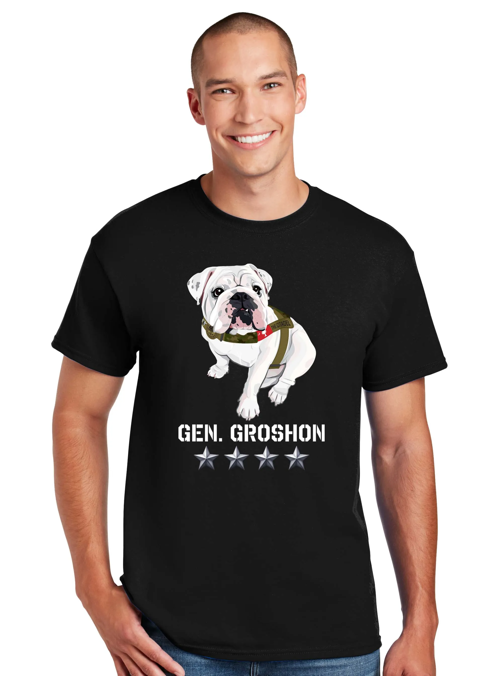 The Citadel Mascot Bulldog, General Groshon AKA G3 DryBlend T-Shirt