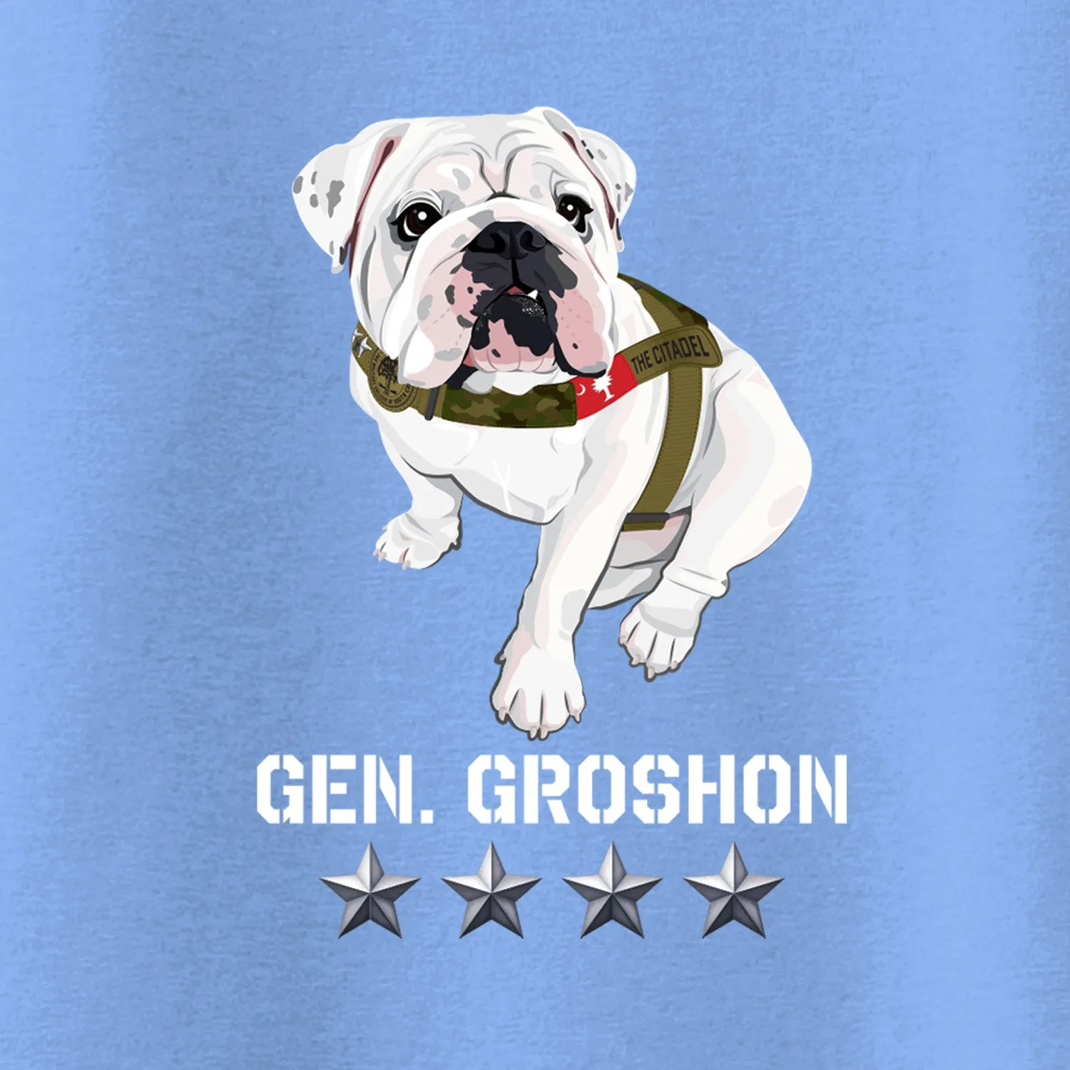 The Citadel Mascot Bulldog, General Groshon AKA G3 DryBlend T-Shirt