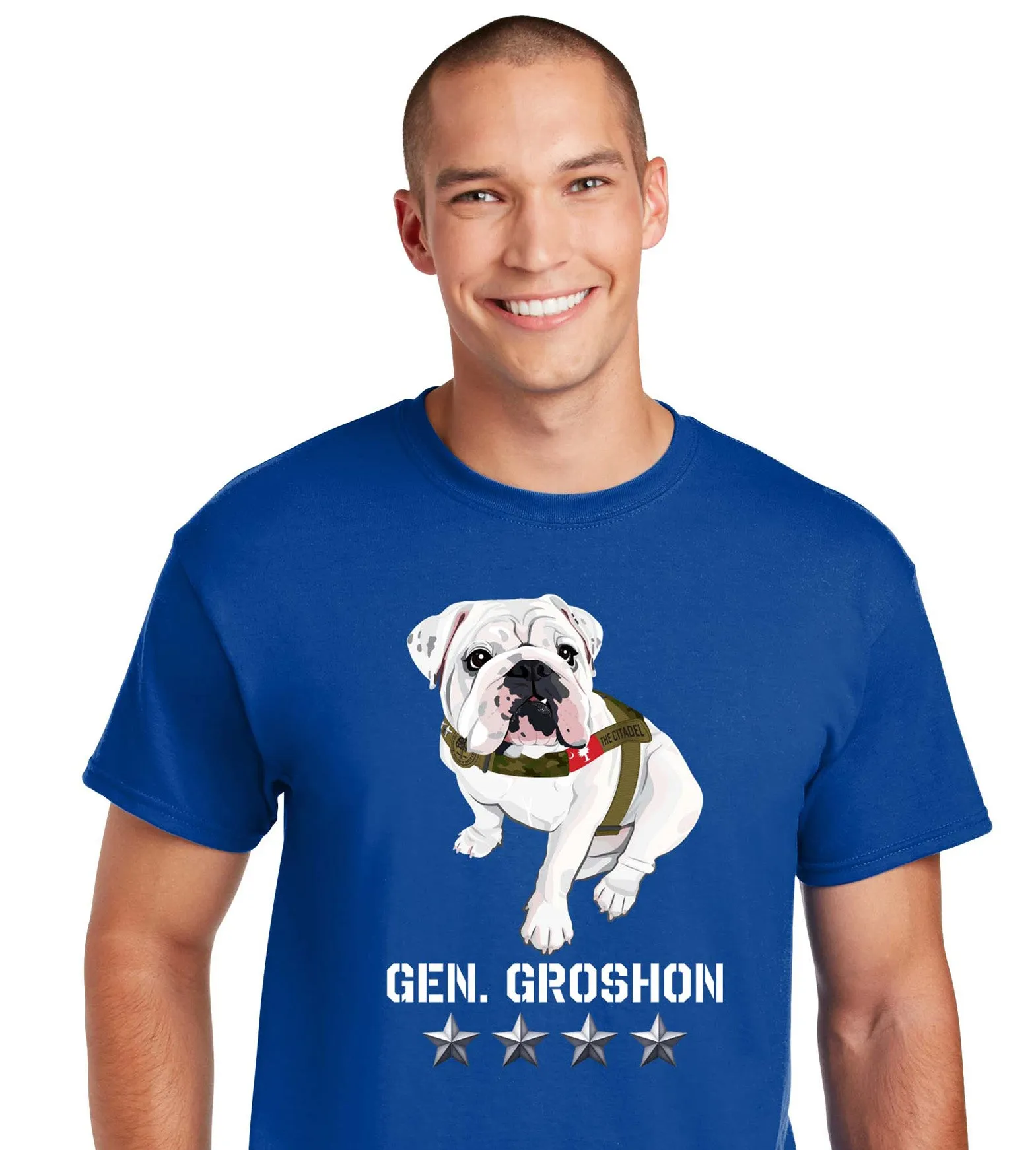 The Citadel Mascot Bulldog, General Groshon AKA G3 DryBlend T-Shirt