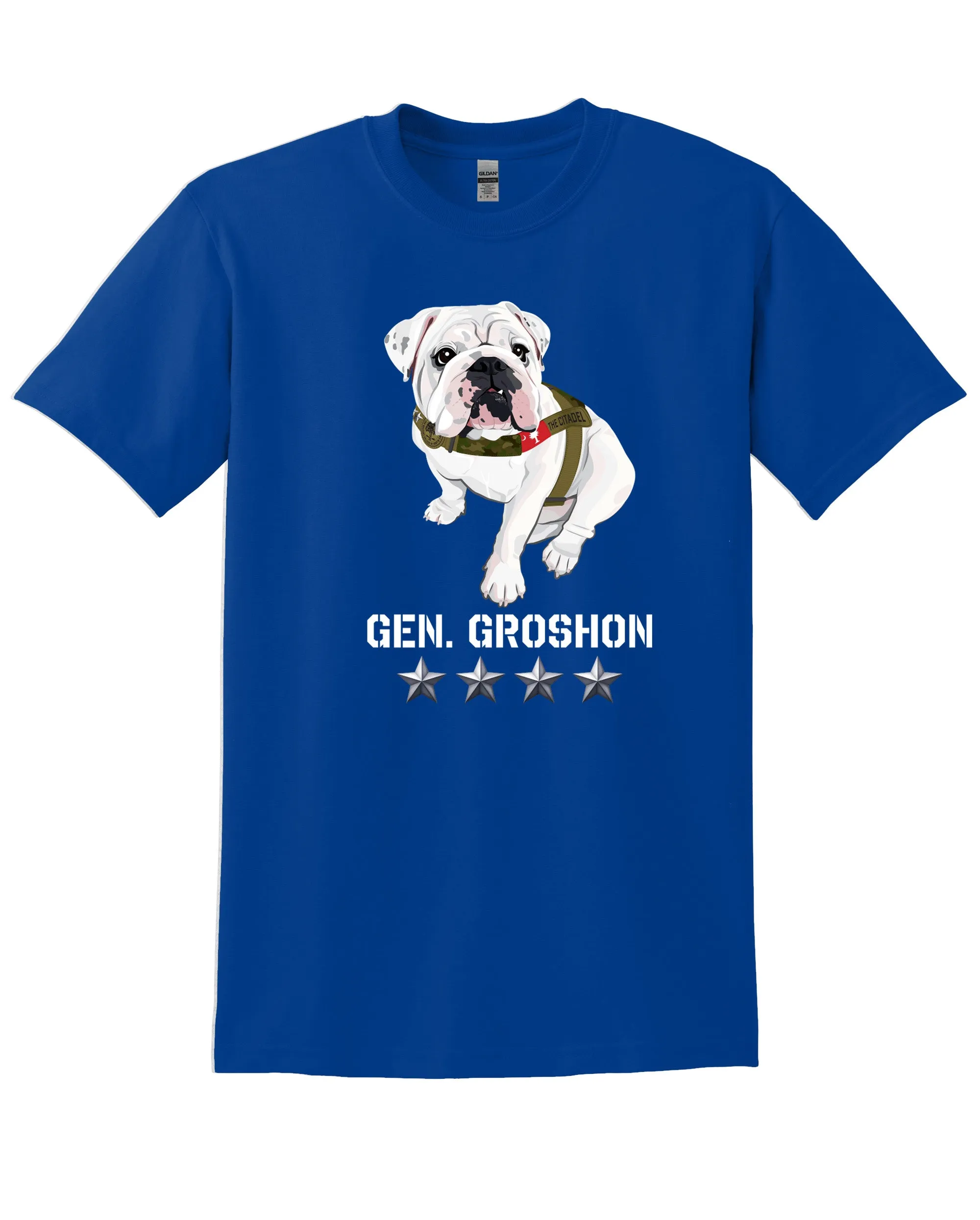 The Citadel Mascot Bulldog, General Groshon AKA G3 DryBlend T-Shirt