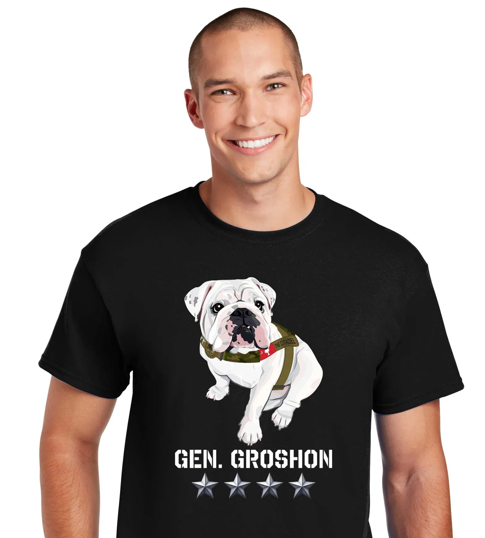 The Citadel Mascot Bulldog, General Groshon AKA G3 DryBlend T-Shirt