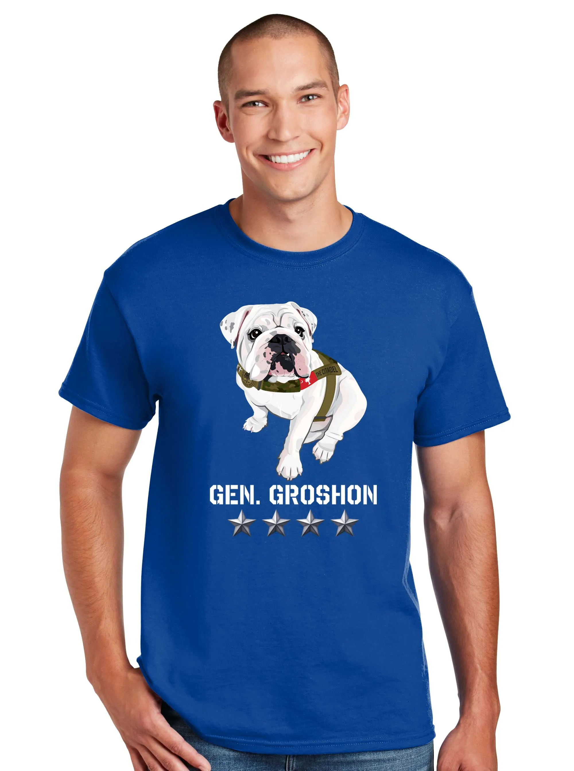 The Citadel Mascot Bulldog, General Groshon AKA G3 DryBlend T-Shirt