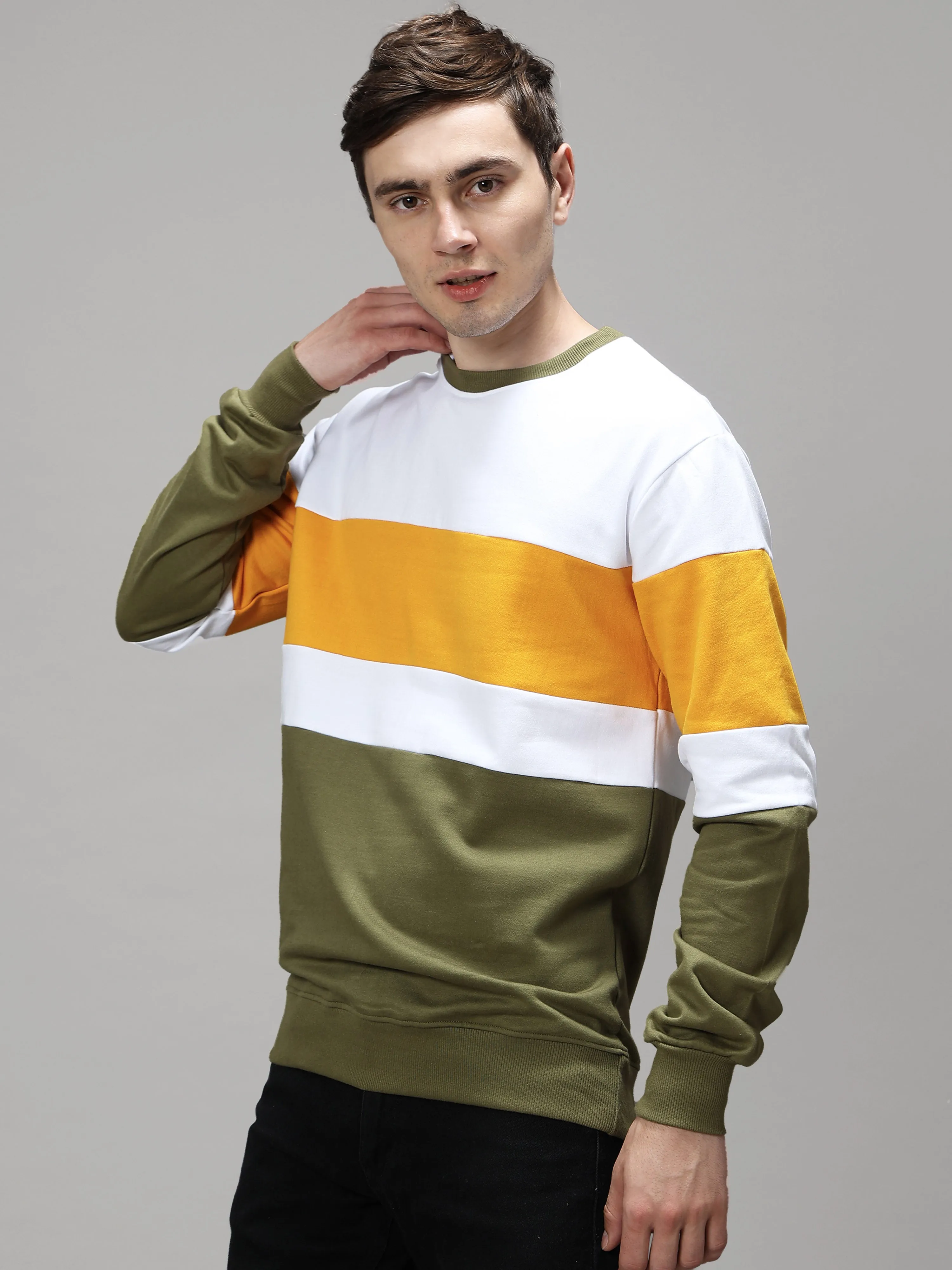 The Greenage White Yellow Sweat Shirt