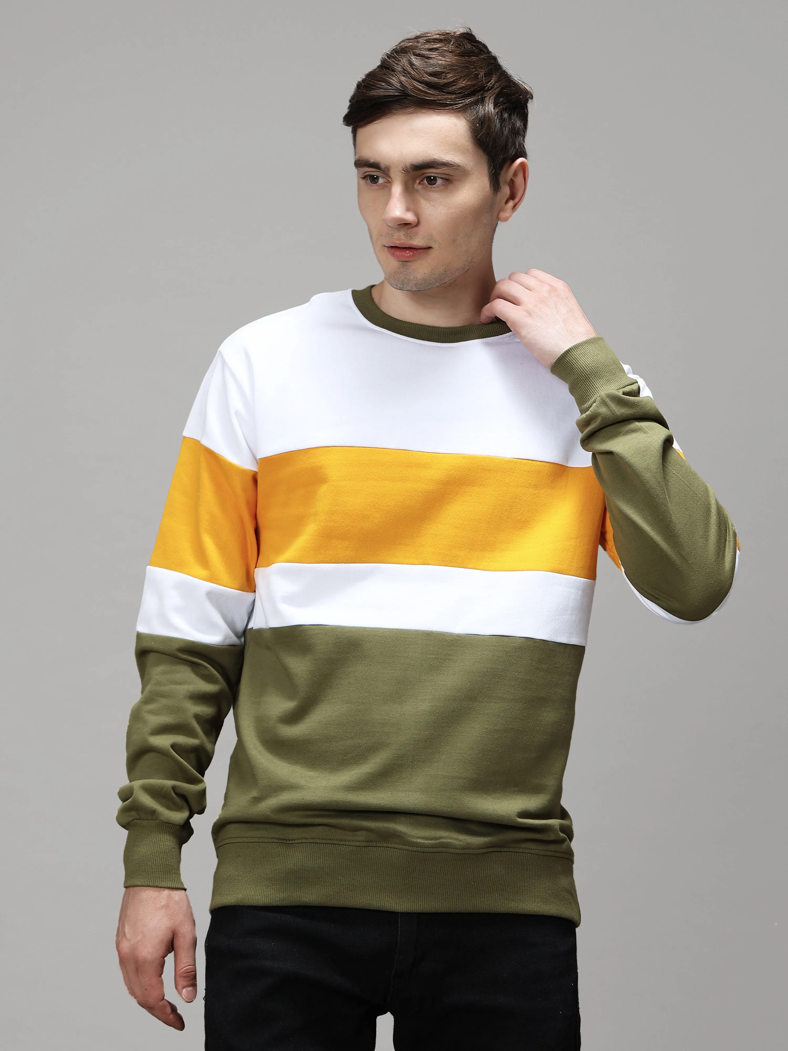 The Greenage White Yellow Sweat Shirt