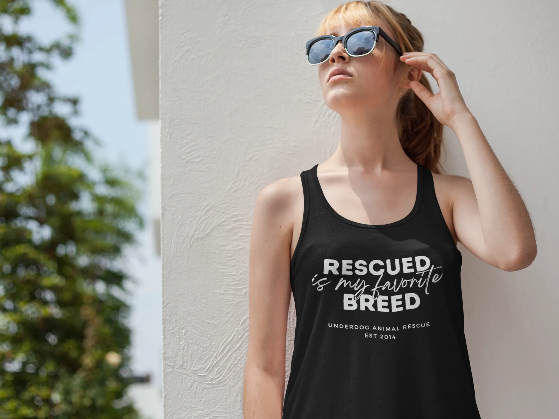 Underdog Rescued Flowy Racerback Tank