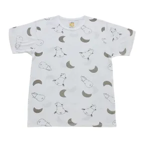 Unisex Short Sleeve T-Shirt Big Moon & Sheepz White