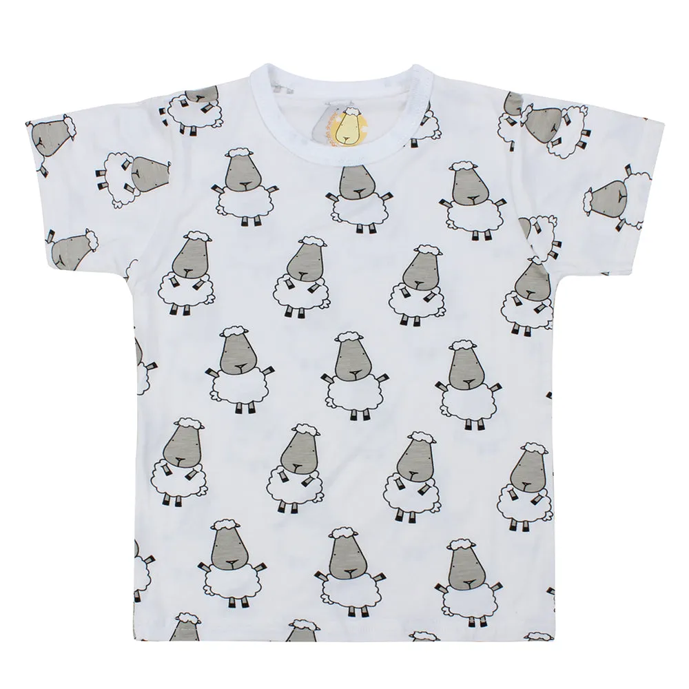 Unisex Short Sleeve T-Shirt Big Sheepz White