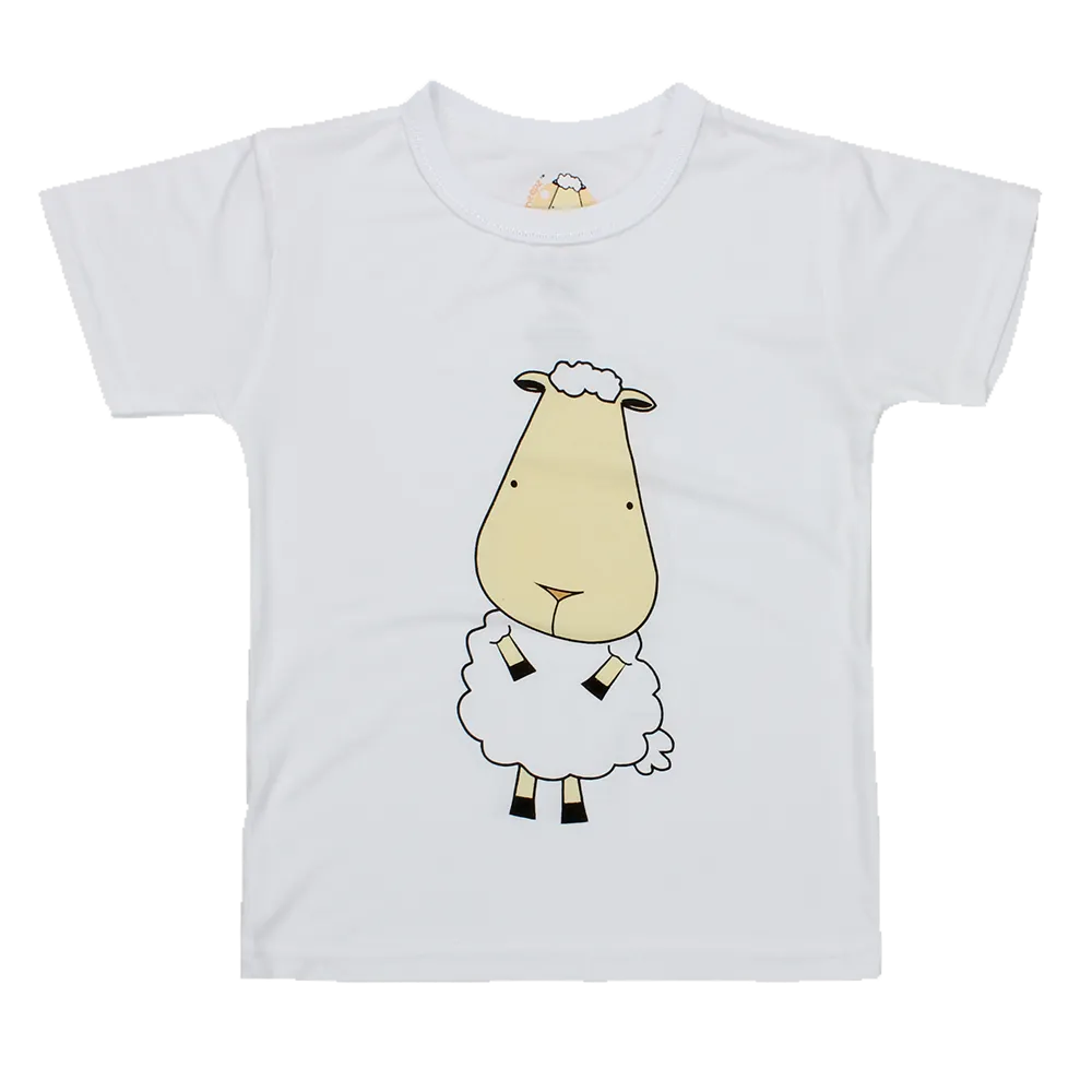 Unisex Short Sleeve T-Shirt White Front & Back Sheepz