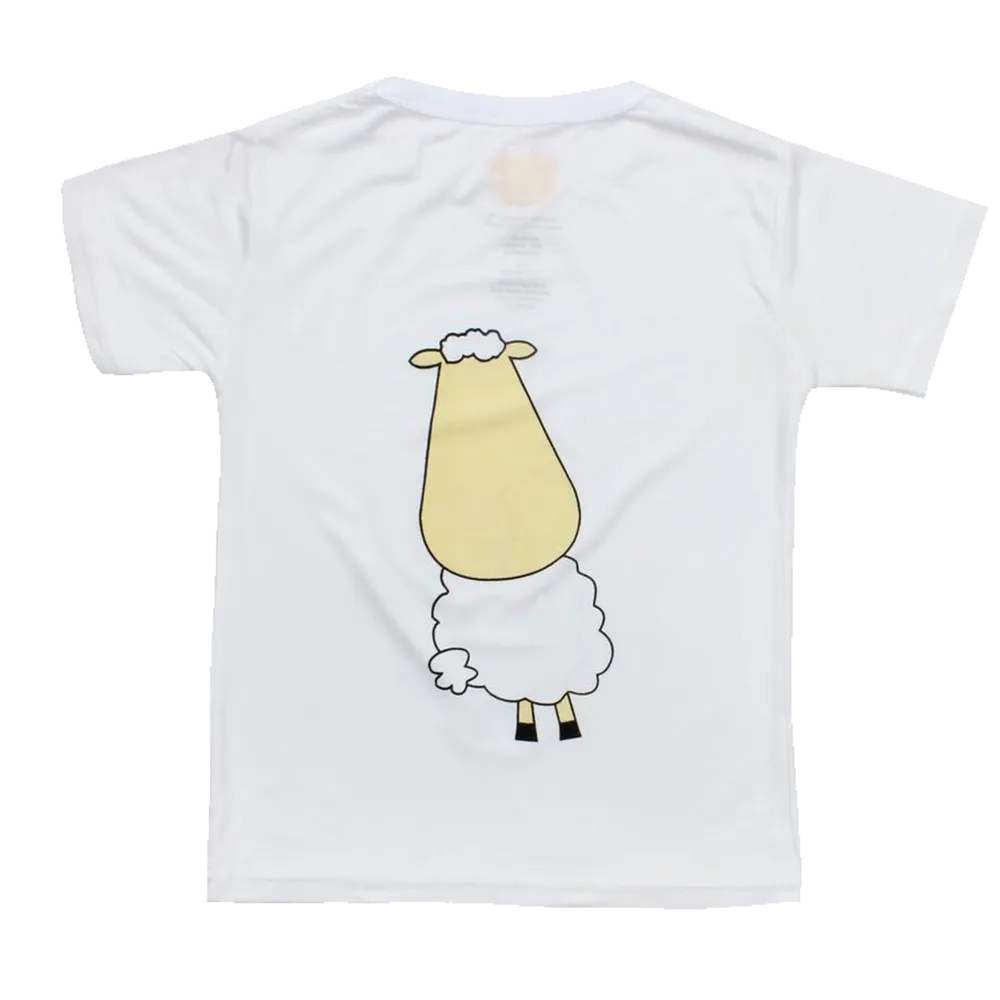 Unisex Short Sleeve T-Shirt White Front & Back Sheepz