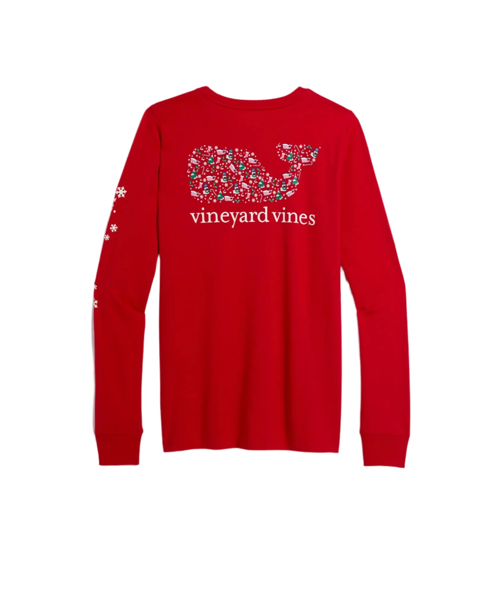 Vineyard Vines Womens Christmas Icons Whale Long Sleeve T-Shirt