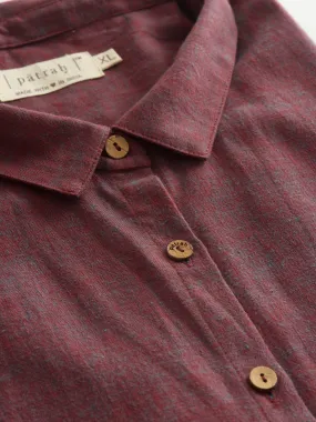 Viva Magenta Handwoven Overlay Kurta Shirt