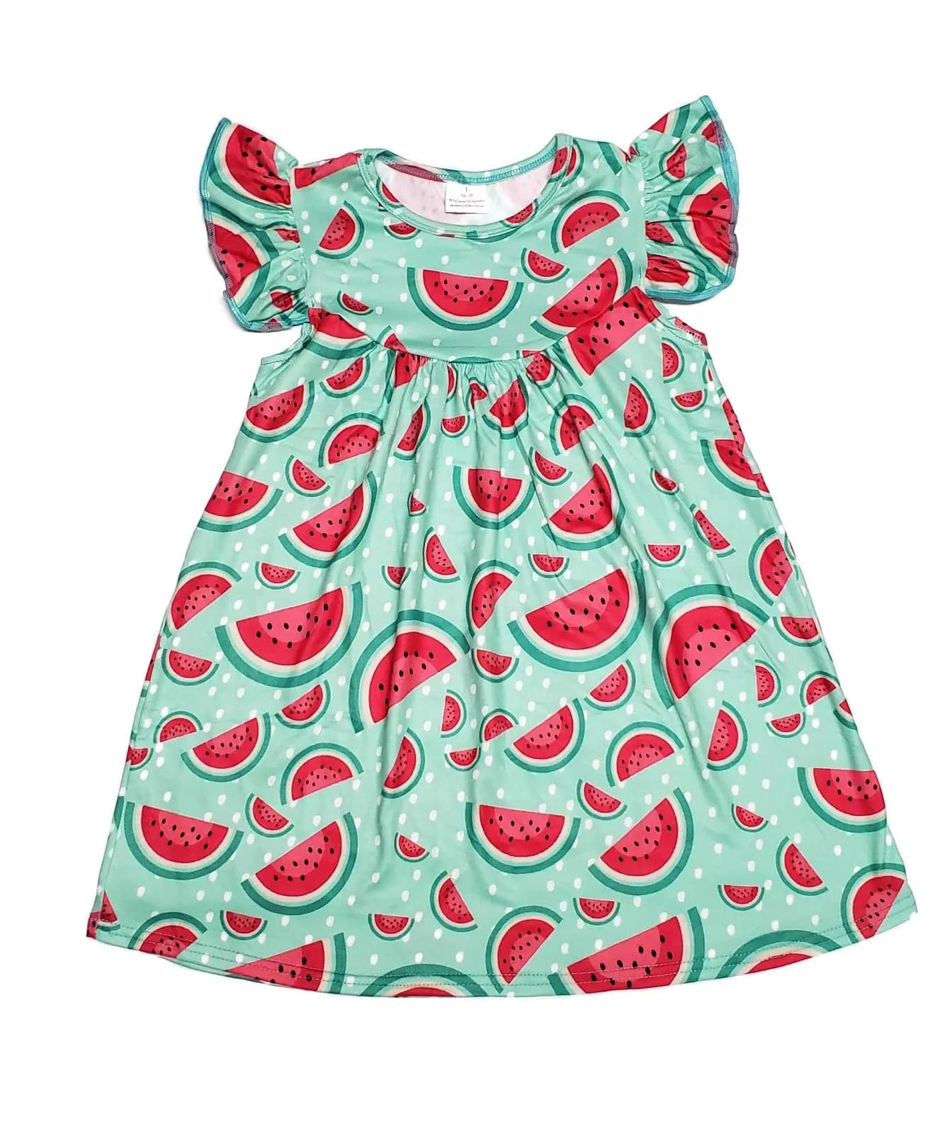 Watermelon Milk Silk Flutter Dress