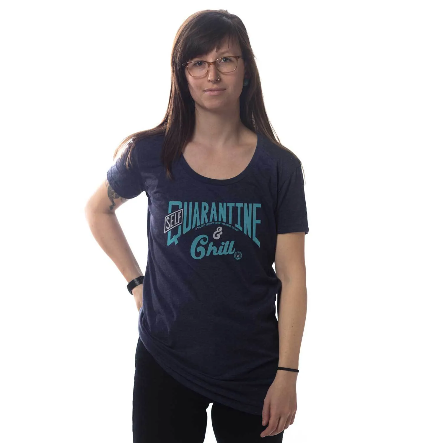 Women's Self Quarantine & Chill T-shirt | Supports World Health