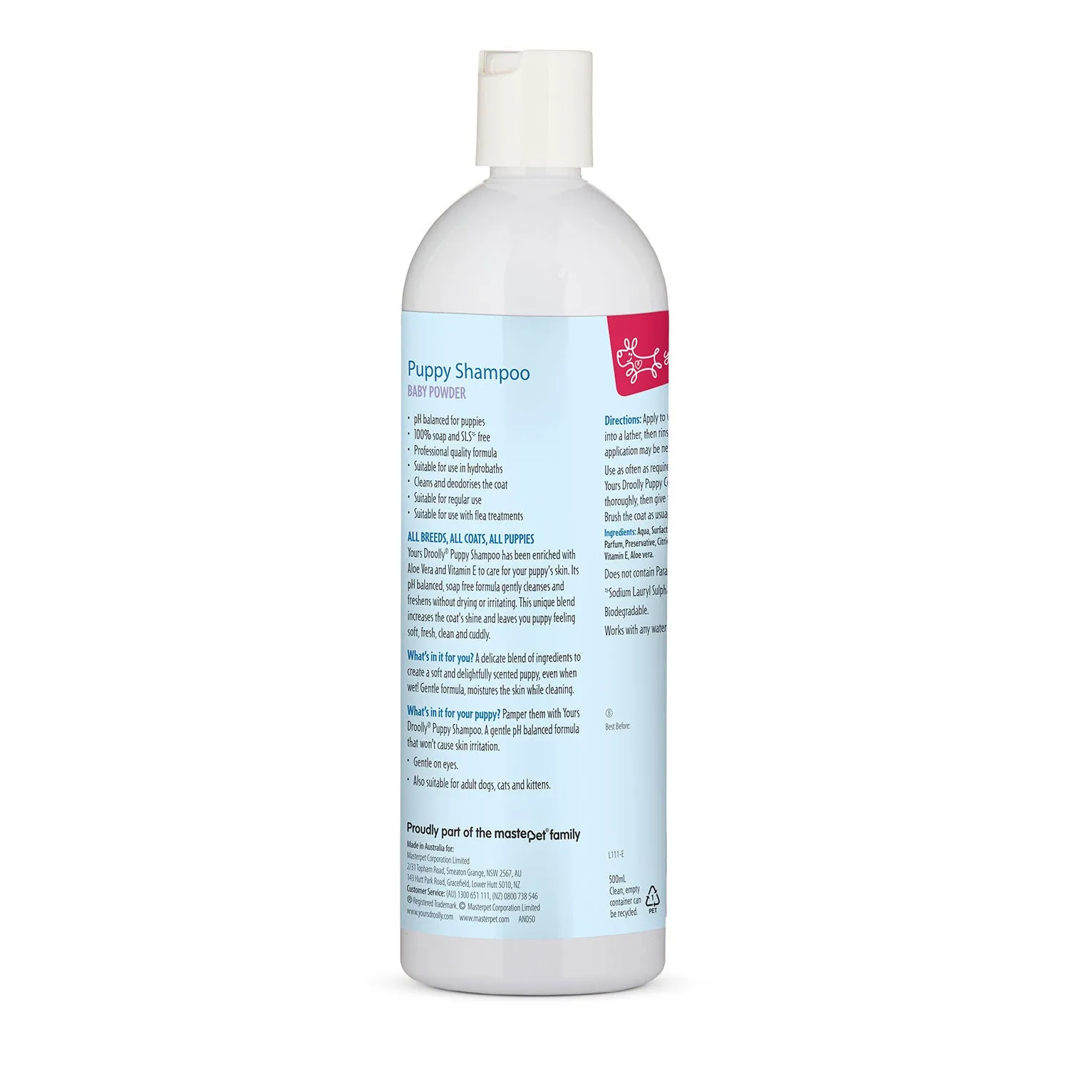 Yours Droolly Puppy Shampoo Baby Powder 500ml